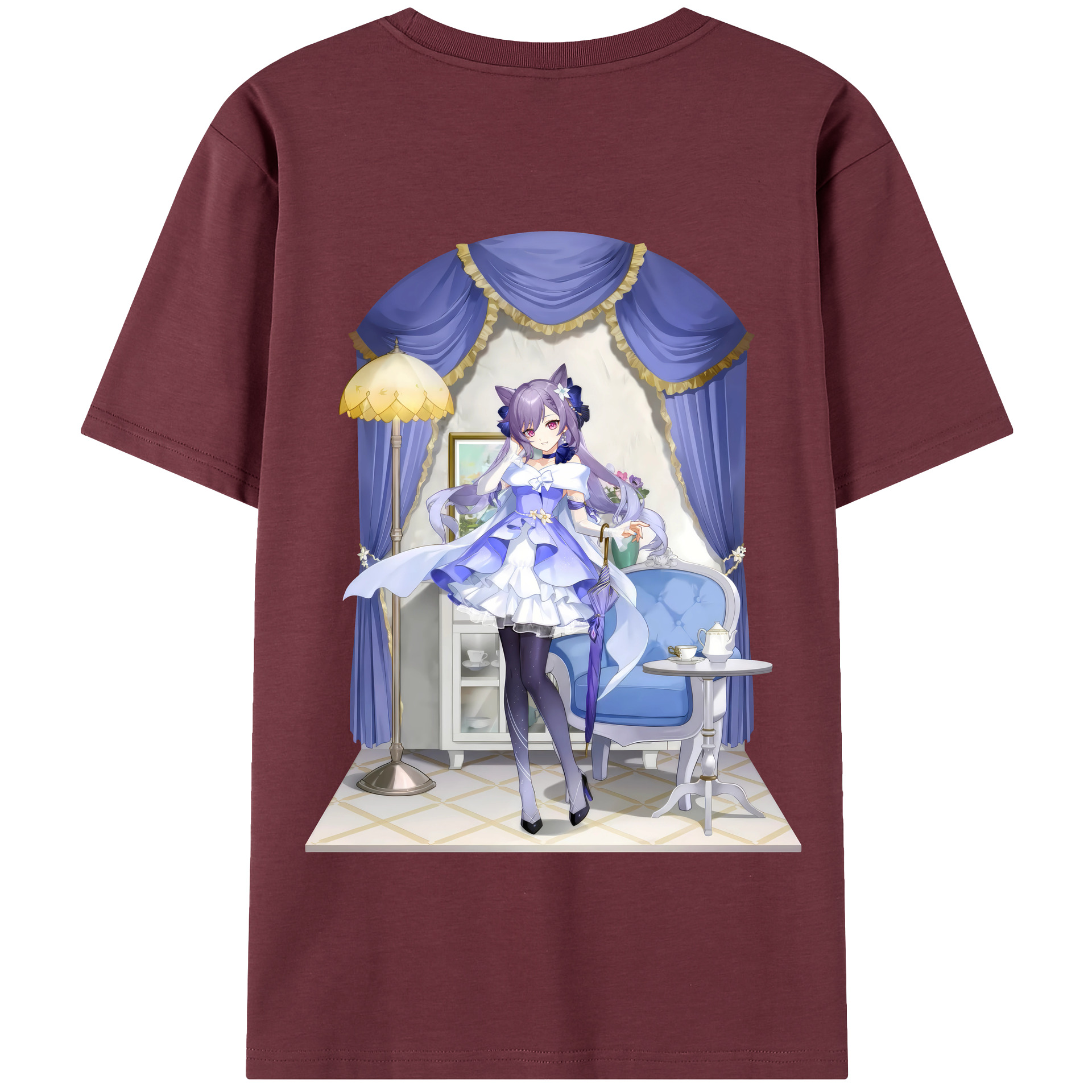 げんし神 刻晴 こくせい genshin Kokusei 綿100％半袖Tシャツ（背面プリント）